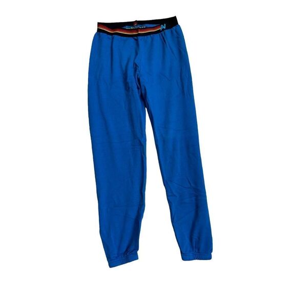Aviator Nation Logo Stripe Sweatpants Caribbean Blue Women's Large -SOLD OUT ONL - Picture 1 of 10